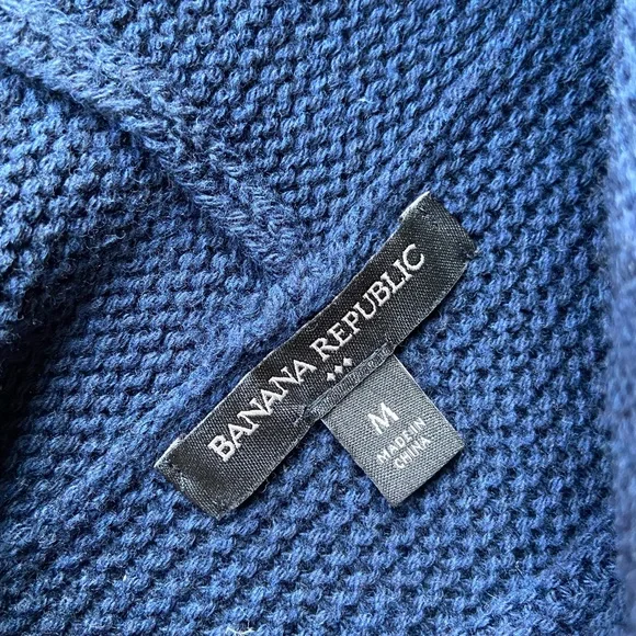 Banana Republic Navy Cowl / Turtleneck Knit Sweater - Size M for Women - Picture 6 of 6